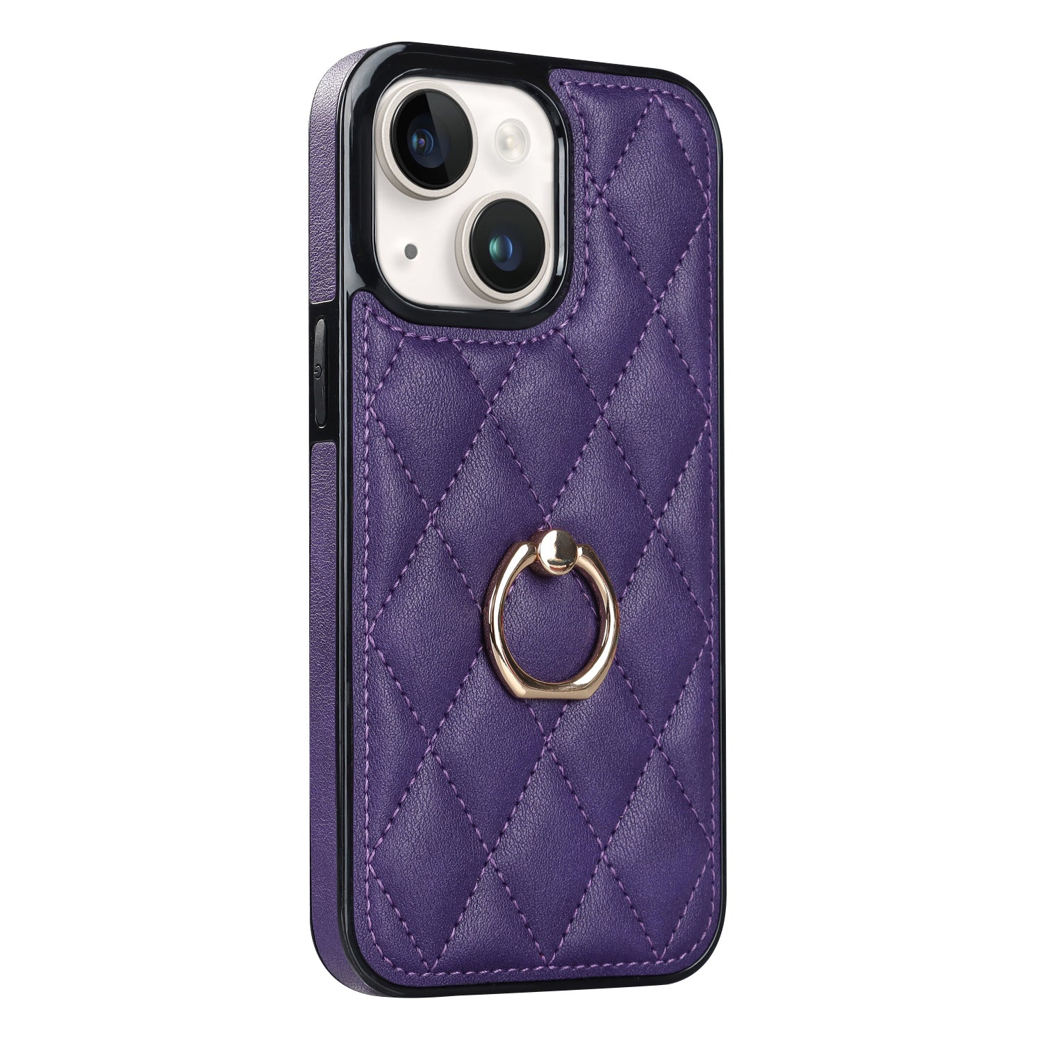 For iPhone 13 6.1 inch PU Leather TPU Phone Case Stitching Rhombus Ring Holder Kickstand Phone Cover For iPhone 13 6.1 inch PU Leather TPU Phone Case Stitching Rhombus Ring Holder Kickstand Phone Cover